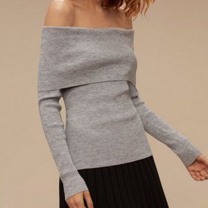 NWOT Aritzia Wilfred Croquis Off The Shoulder Wool Sweater